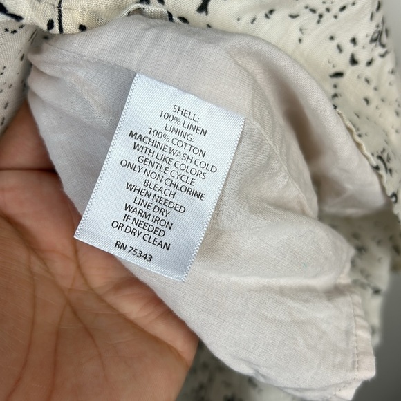 Cynthia Rowley 100% Linen Sz 2 Sleeveless Patterned Mini Dress English country - Picture 8 of 13